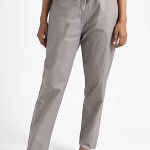 Organic Cotton & Natural Dyed Apparel-Earthbased.in_ Womens Iron Grey Color Slim Fit Pants_03