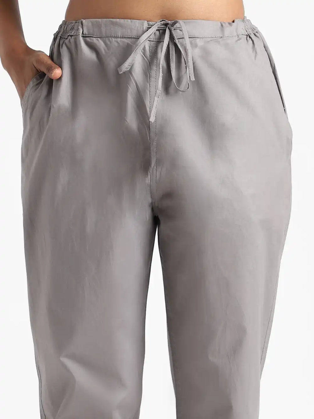 Organic Cotton & Natural Dyed Apparel-Earthbased.in_ Womens Iron Grey Color Slim Fit Pants_07