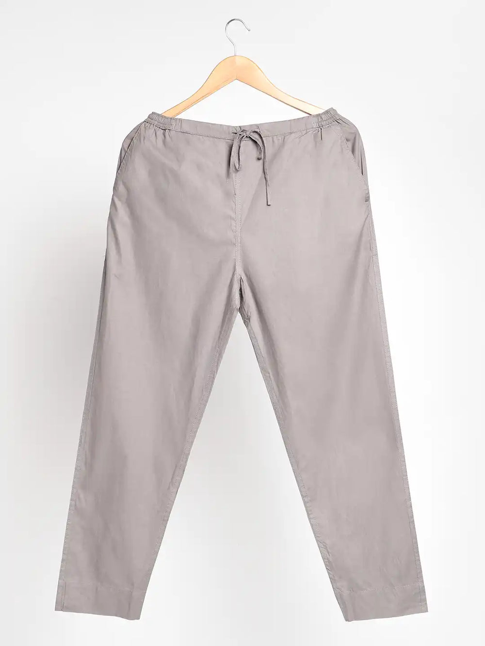 Organic Cotton & Natural Dyed Apparel-Earthbased.in_ Womens Iron Grey Color Slim Fit Pants_08
