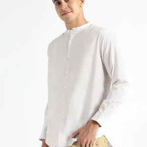 Organic Cotton & Naturally Dyed Apparel-Earthbased.in_Organic Cotton & Naturally Dyed Mens Round Neck Ash Grey Shirt_01