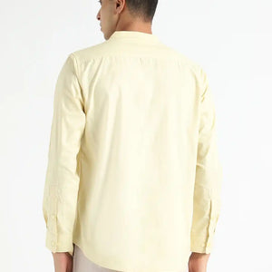 Organic Cotton & Naturally Dyed Apparel-Earthbased.in_ Mens Round Neck Lemon Yellow Shirt_013