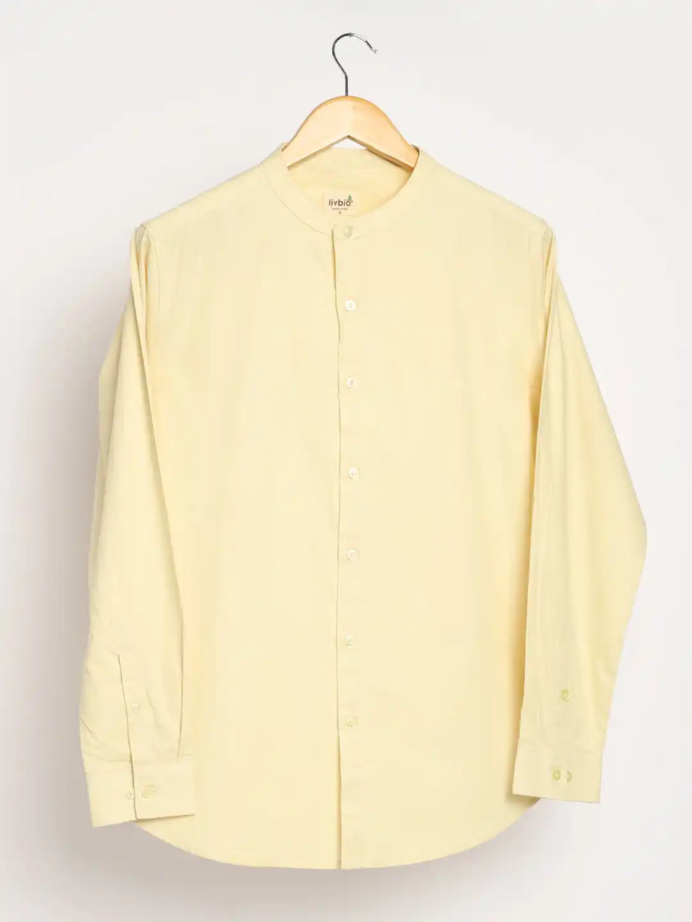 Organic Cotton & Naturally Dyed Apparel-Earthbased.in_ Mens Round Neck Lemon Yellow Shirt_05