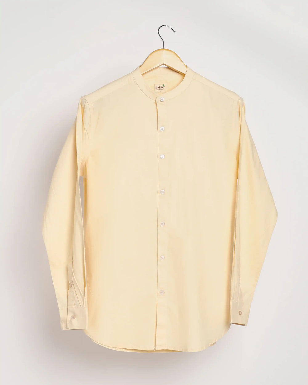 Organic Cotton & Naturally Dyed Apparel-Earthbased.in_ Mens Round Neck Pale Apricot Shirt_05