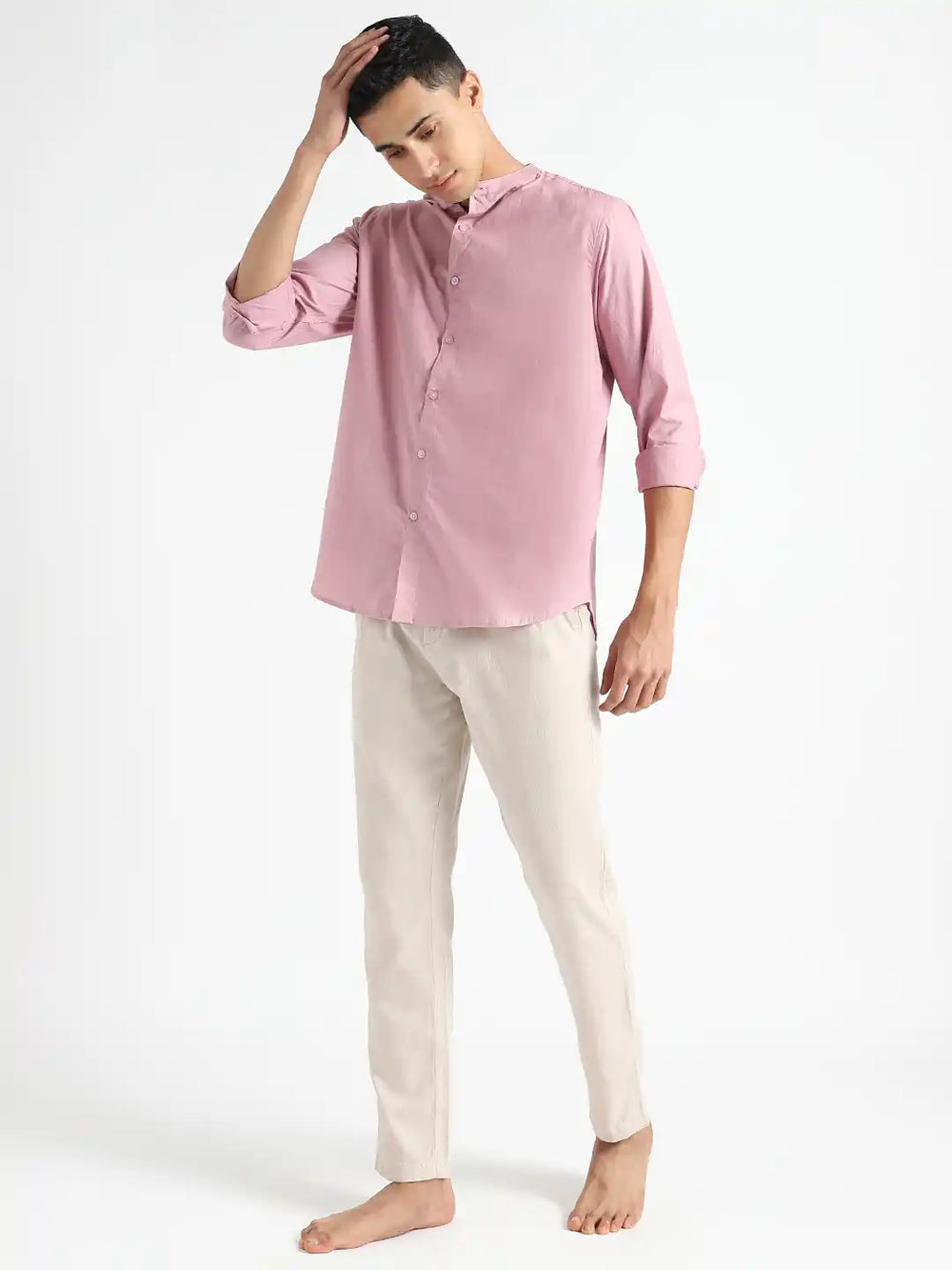 Organic Cotton & Naturally Dyed Apparel-Earthbased.in_ Mens Round Neck Purple Haze Shirt_02