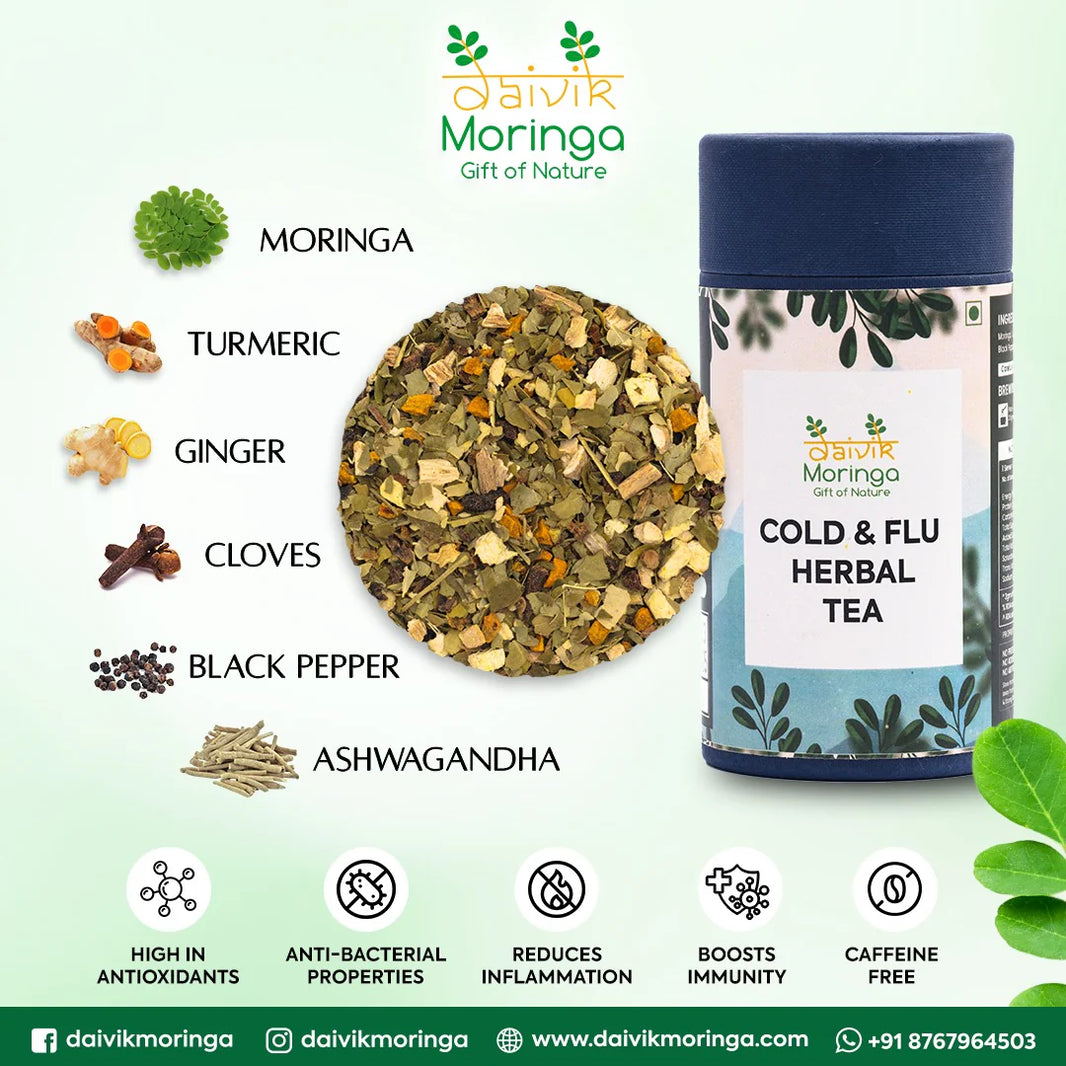 Cold & Flu Herbal Tea | Daivik Moringa