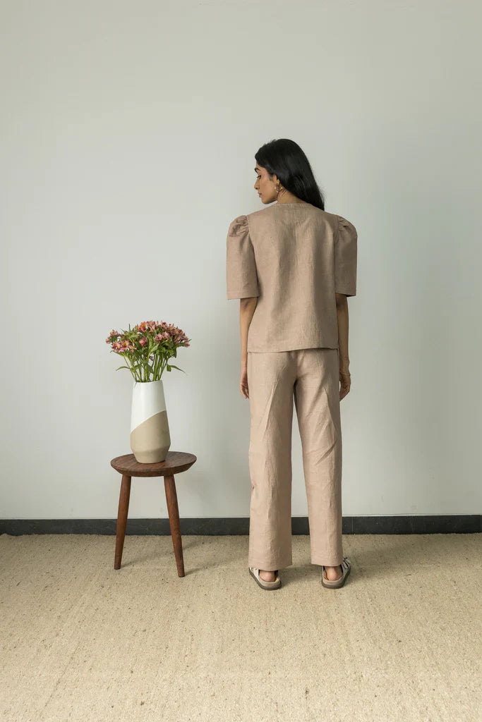 PUFF SLEEVE WRAP TOP | Anushe Pirani | Best Vegan Products | 02