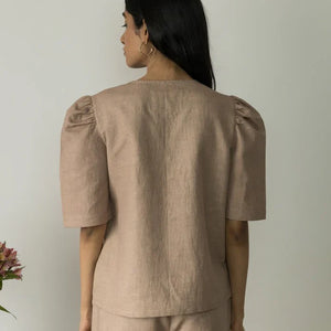 PUFF SLEEVE WRAP TOP | Anushe Pirani | Best Vegan Products | 05