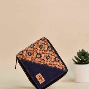 Printed Kiwi Zip Cork Wallet | Clan Earth | earthbased.in | 01