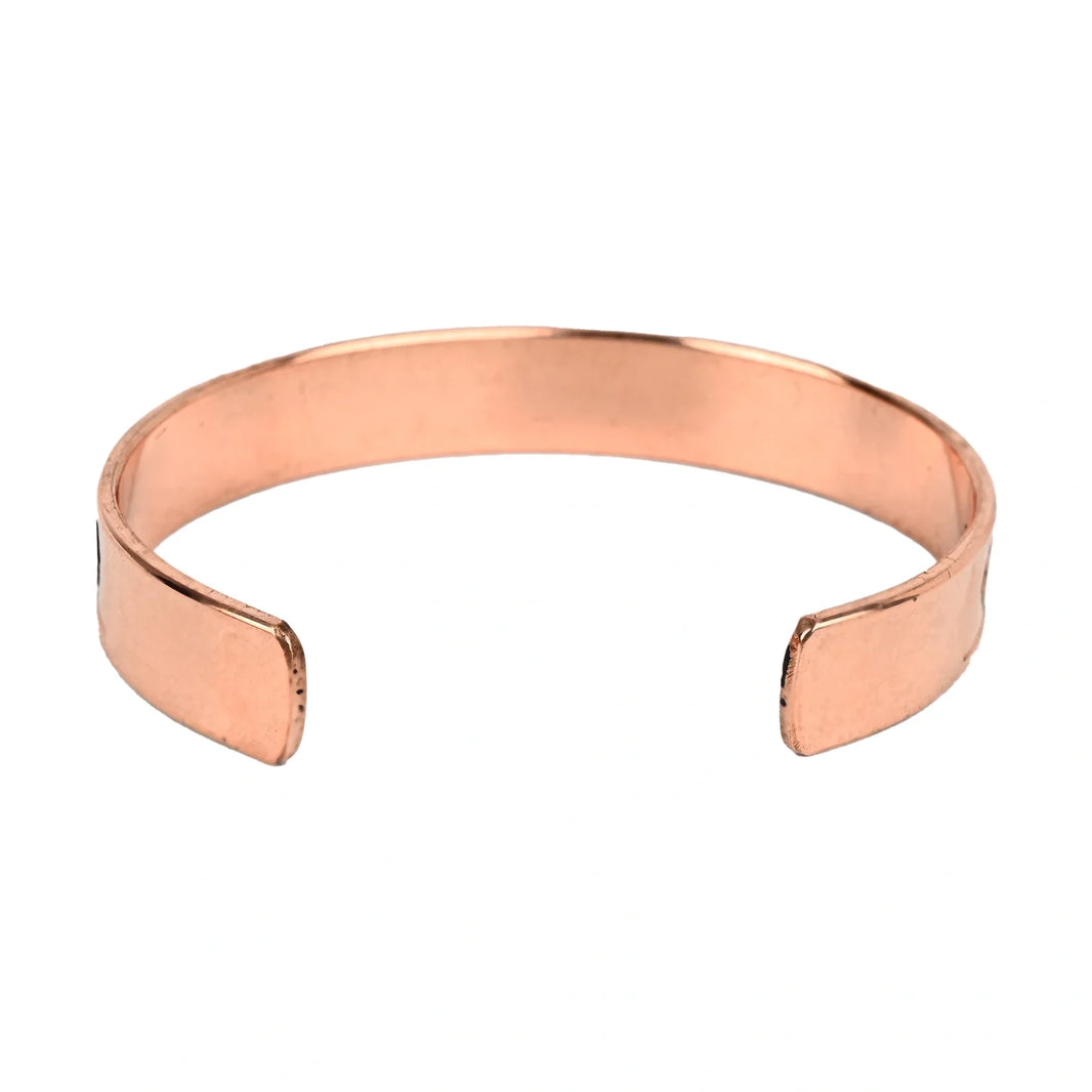 Pure Copper Healing Kada – Unisex Magnetic Cuff with 7 Chakra Engraving