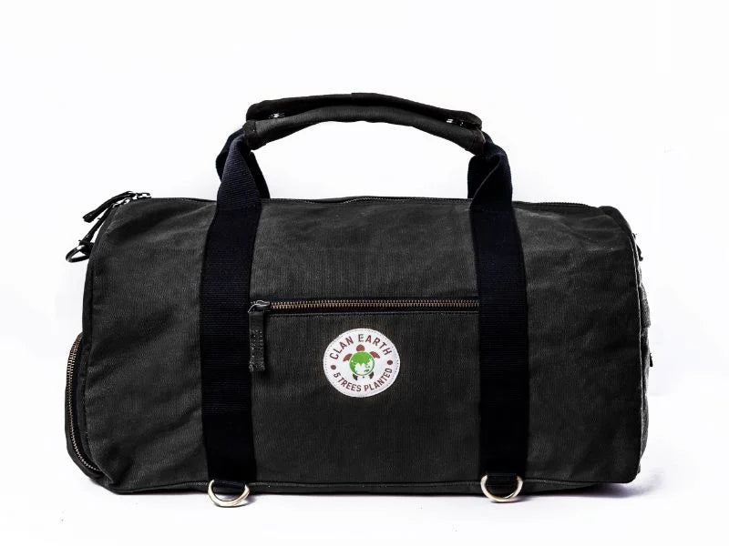 Rhino Duffel - Charcoal Black | Clan Earth  |earthbased.in | 01