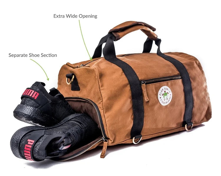 Rhino Duffel - Charcoal Black | Clan Earth  |earthbased.in | 03