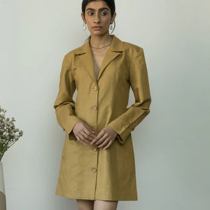 SLIM-FIT BLAZER DRESS | Anushe Pirani | Best Vegan Apparel for Women - Earthbased.in | 01