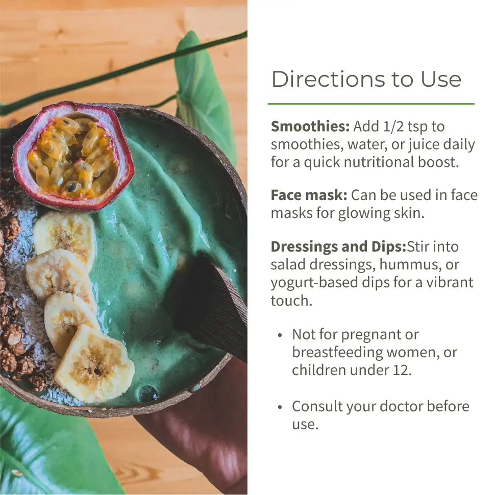 Ecotyl Spirulina Powder | Superfood | High Protein & Nutrients | 100g