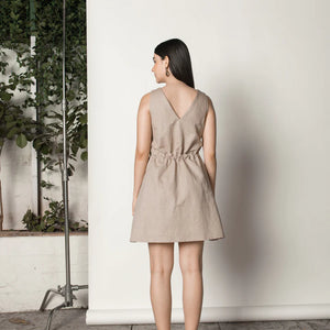 Sustainable Clothing | Drawstring Waist Sundress | Anushe Pirani | earthbased.in | 02