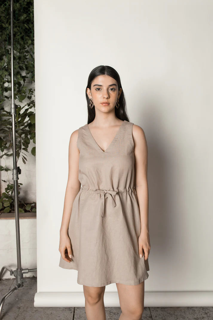 Sustainable Clothing | Drawstring Waist Sundress | Anushe Pirani | earthbased.in | 07