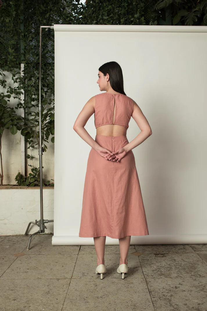Sustainable Clothing | Sleeveless Cut-Out Dress | Anushe Pirani | earthbased.in | 02
