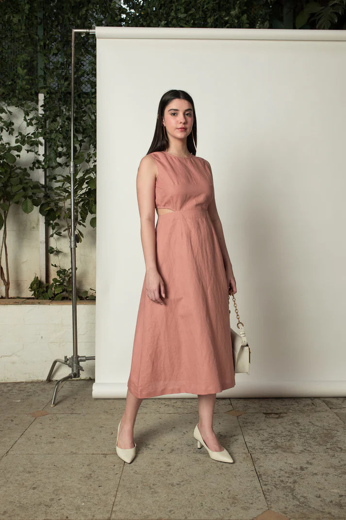 Sustainable Clothing | Sleeveless Cut-Out Dress | Anushe Pirani | earthbased.in | 05