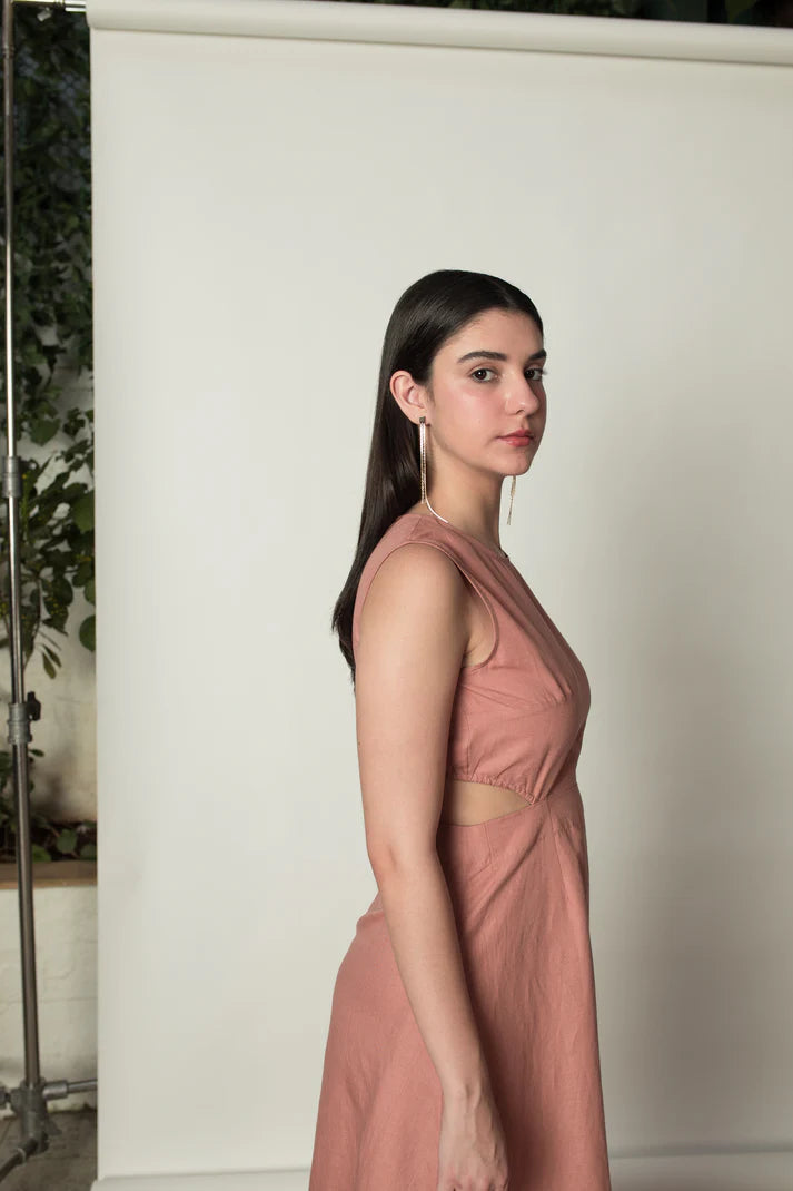 Sustainable Clothing | Sleeveless Cut-Out Dress | Anushe Pirani | earthbased.in | 06