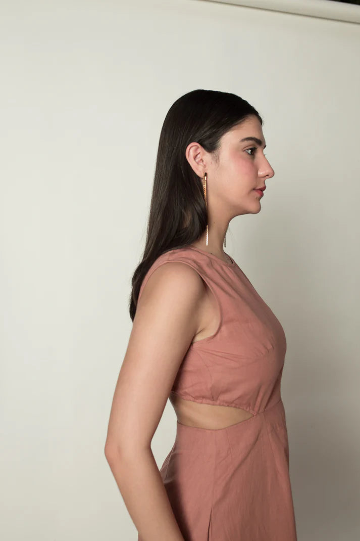 Sustainable Clothing | Sleeveless Cut-Out Dress | Anushe Pirani | earthbased.in | 07