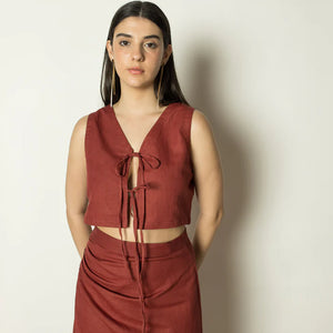 Sustainable Clothing | Two-Way Crop Top | Anushe Pirani | earthbased.in | 07