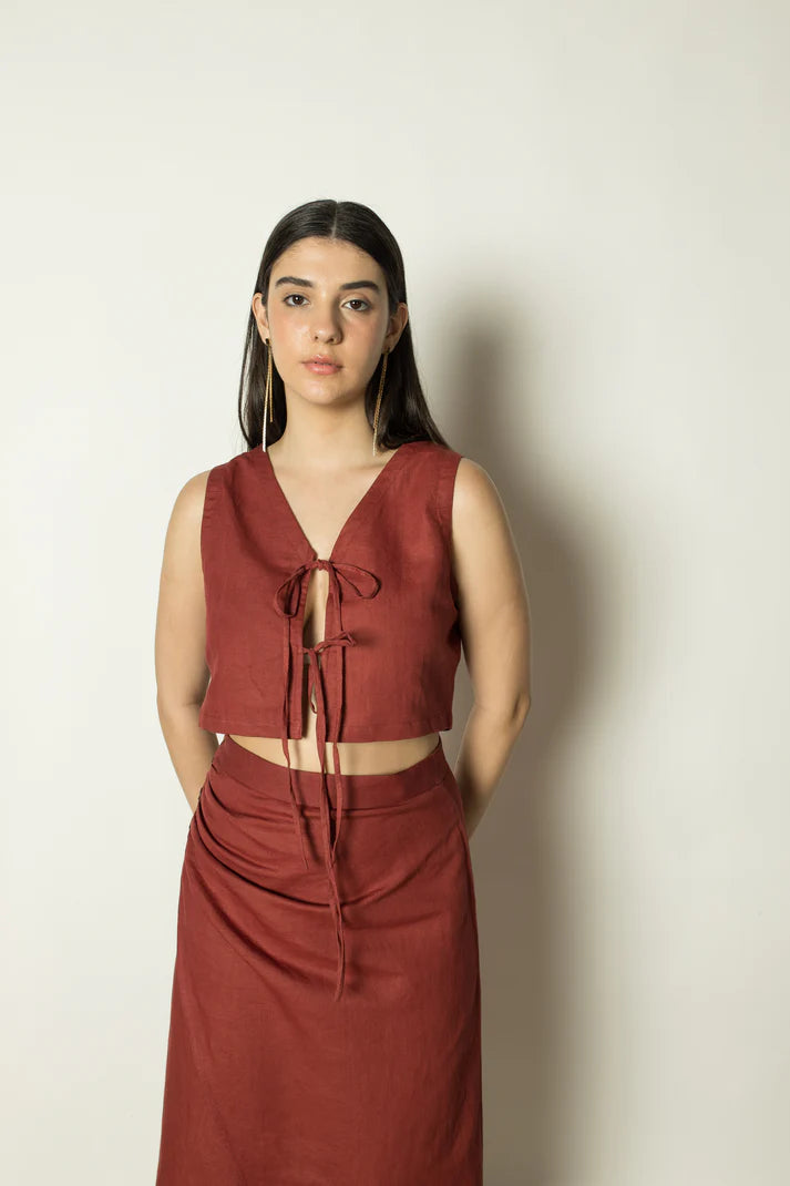 Sustainable Clothing | Two-Way Crop Top | Anushe Pirani | earthbased.in | 07