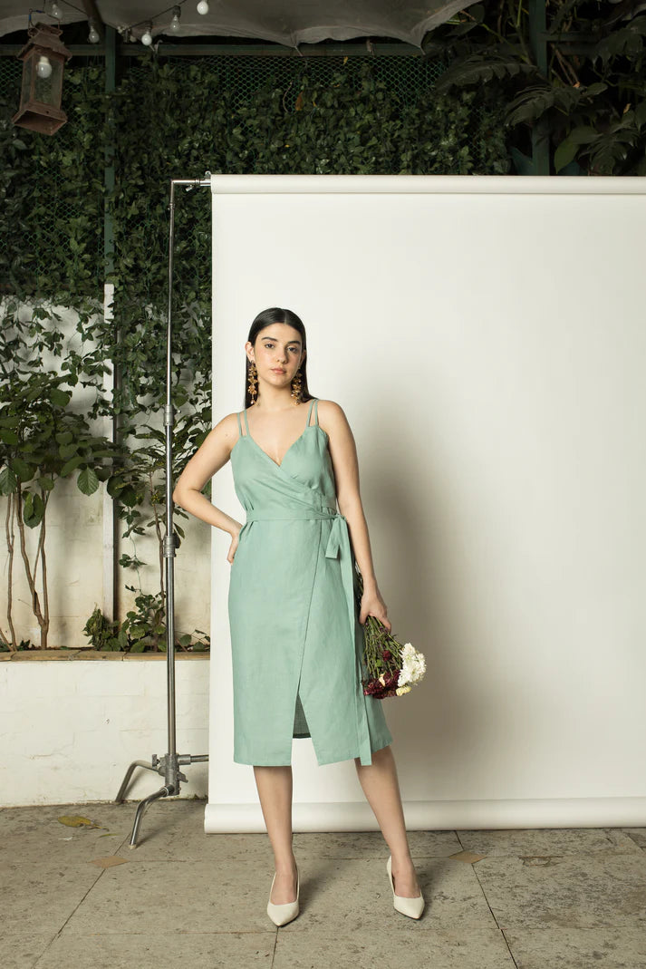 Vegan Product | Strappy Wrap-Around Midi | Anushe Pirani | earthbased.in | 01