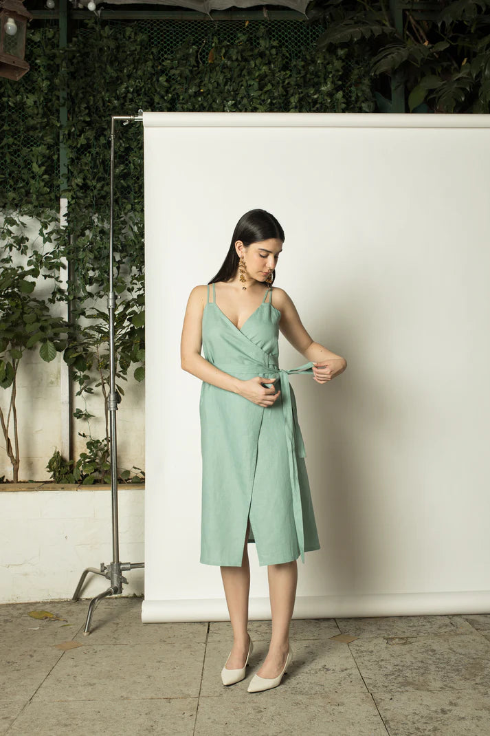 Vegan Product | Strappy Wrap-Around Midi | Anushe Pirani | earthbased.in | 06