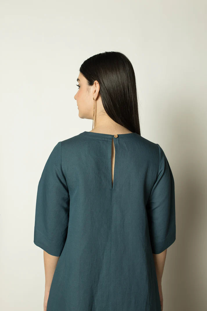 Vegan Products | Pleated A-Line Maxi |  Anushe Pirani | earthbased.in | 03