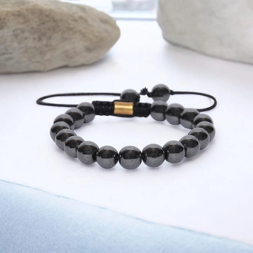 Real Hematite Healing Bracelet For Strong Mind, Grounded personality And Improved Health