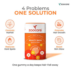 Zaocare_ Beauty_ Back_ Biotin _Gummies_ For_ Men_ &_ Women | For Hair, _Nail _& _Skin | Plant_ Based _003