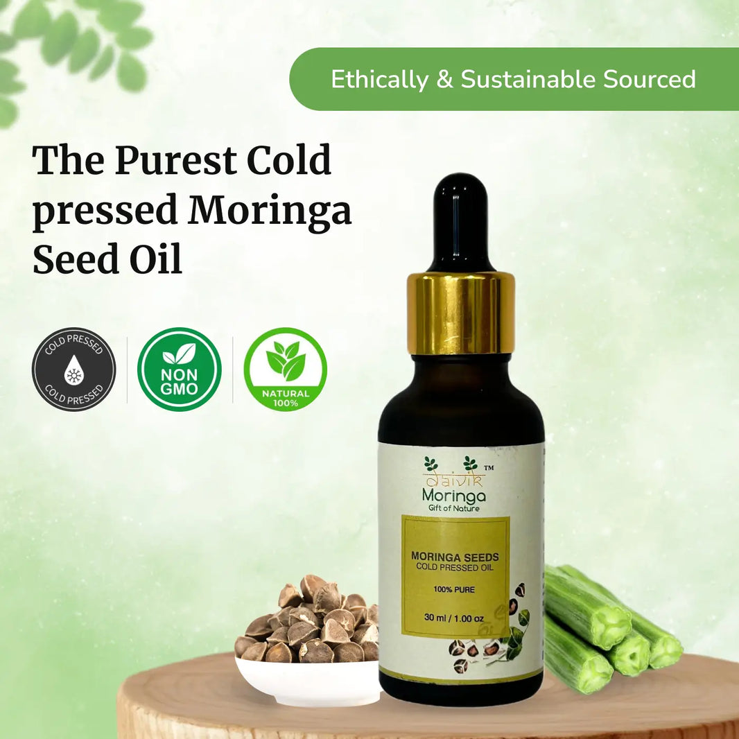 Daivik Moringa Seeds Cold Pressed Oil | 100% Natural | Hair Growth & Skin Care | 100 ml