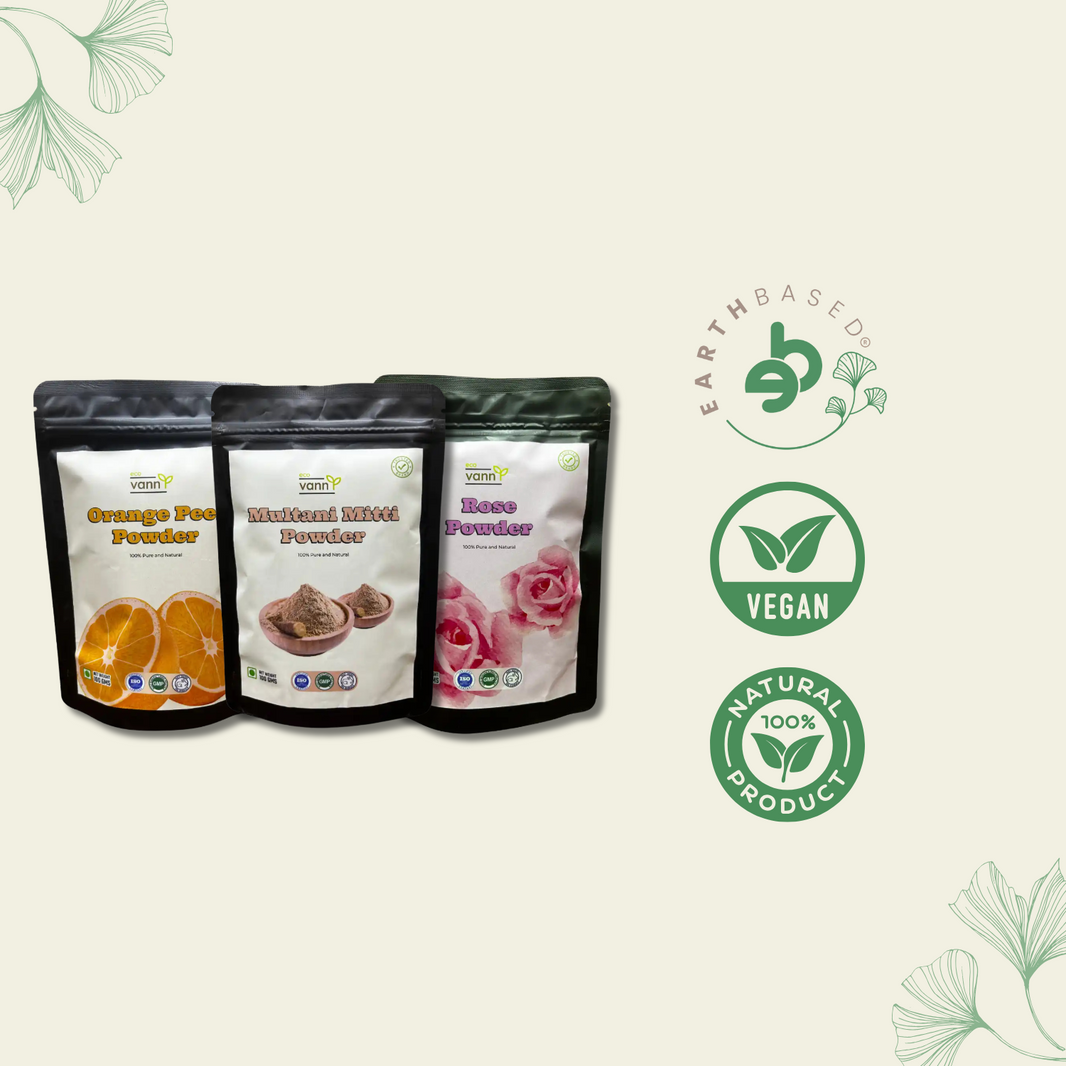 Radiant Skin & Hair Cobmo: Multani Mitti, Orange, and Rose Powder
