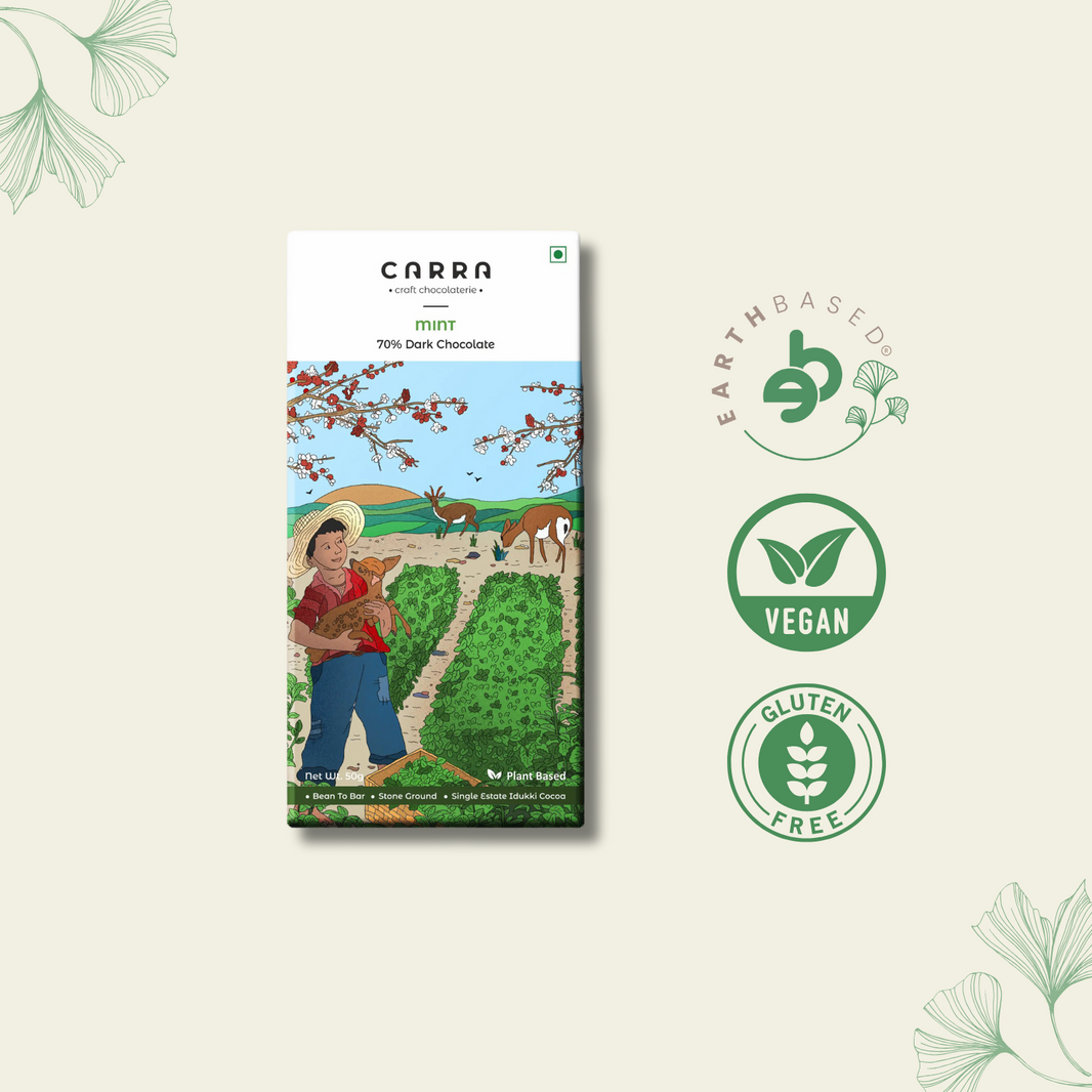 CARRA Mint in 70% Dark Chocolate 50G