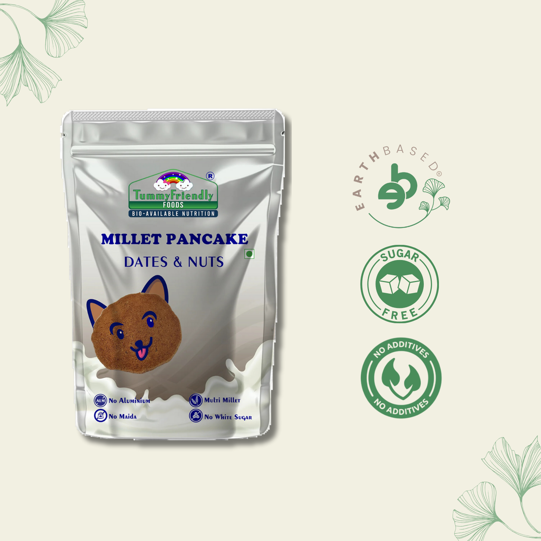 TummyFriendly Foods Aluminium-Free Millet Pancake Mix with Dates and Nuts 800 g