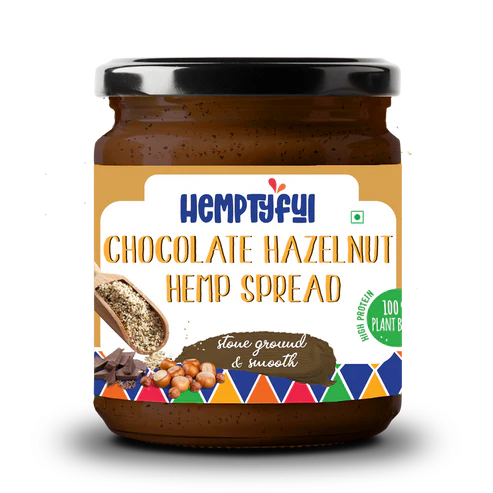 Hemptyful Chocolate Hazelnut Hemp Spread (180g)| Zero Refined Sugar, Plant-Based (Dairy Free, Vegan, Soy free, Nut free, Gluten Free), 100%