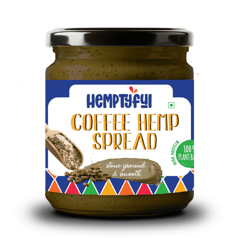 Hemptyful Coffee Hemp Spread (180G)| High in protein | 100% Plant-Based (Dairy Free, Vegan, Gluten Free, Nut free) | High in Omegas