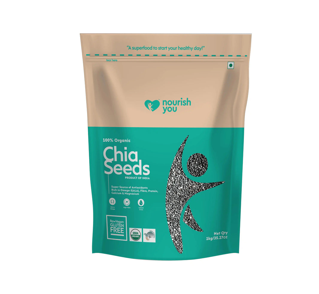 Nourish You ORGANIC RAW BLACK CHIA SEEDS