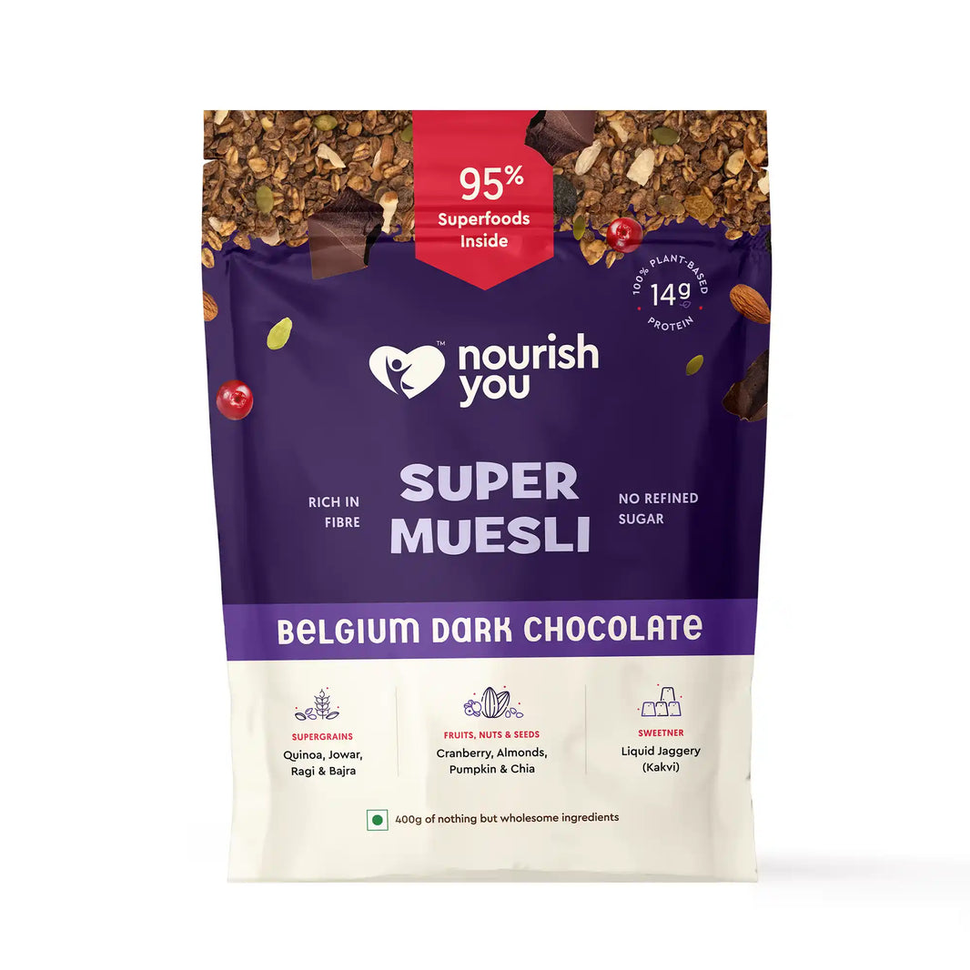 Nourish You Super Muesli Belgium Dark Chocolate 400gm