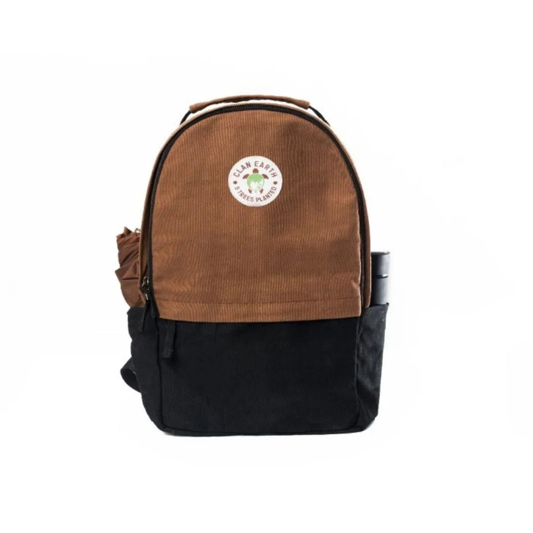 Clan Earth Amur Backpack- Walnut Brown & Charcoal Black