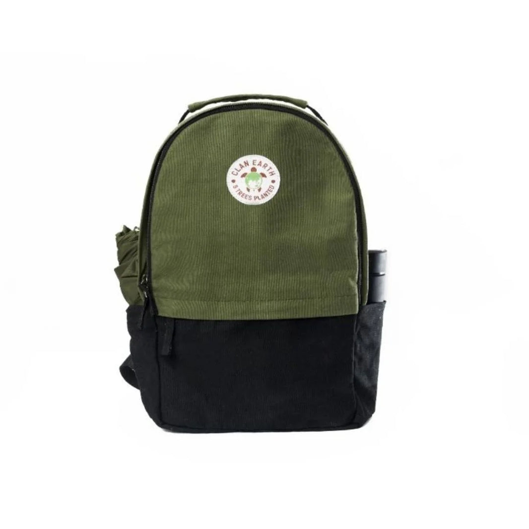 Clan Earth Amur Backpack- Olive Green & Charcoal Black