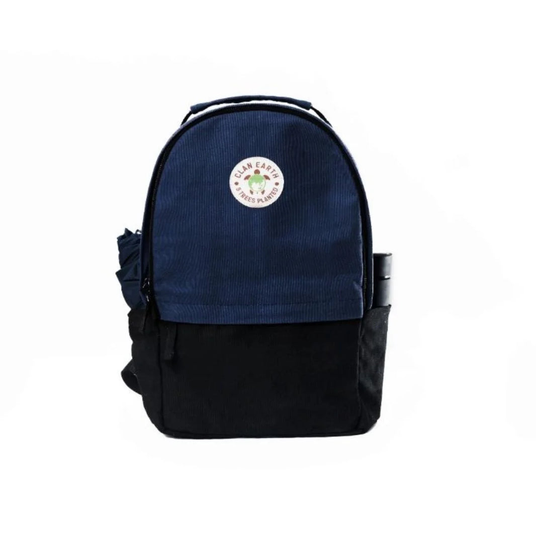 Clan Earth Amur Backpack- Navy Blue & Charcoal Black