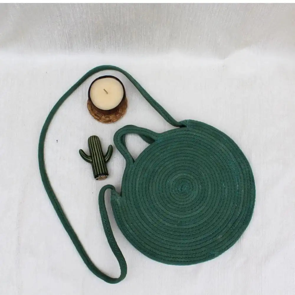 Green & Round Sling Bag