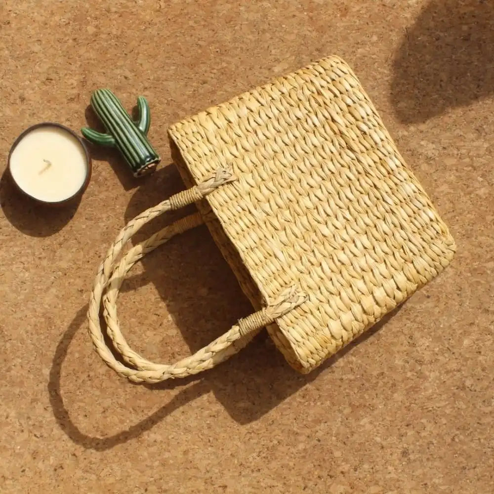 Beige Water Reed (Kauna Grass) Basket