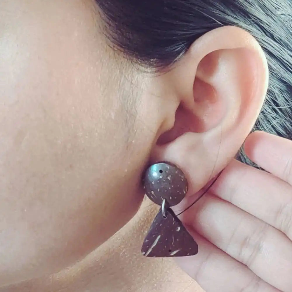 Coconut Shell Earrings by ONEarth