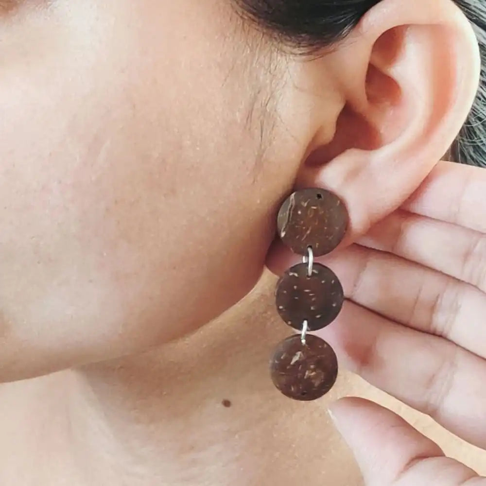 Coconut Shell Earrings by ONEarth