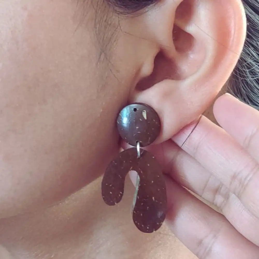 Coconut Shell Earrings by ONEarth