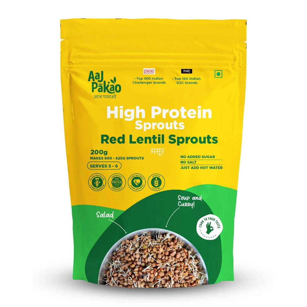 Aaj Pakao | Dehydrated Red Lentil Sprouts, 200g