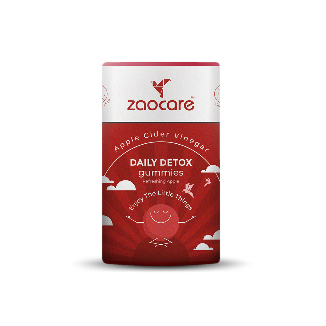 Zaocare Daily Detox Gummies For Fat Loss & Digestion | With Apple Cider Vinegar|100% Vegan