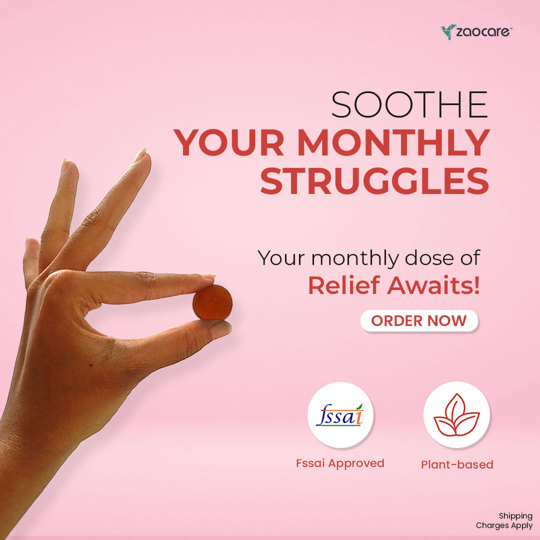 Zaocare Majestic Month Gummies For Premenstrual Syndrome & Period Pain Relief | No Side Effects