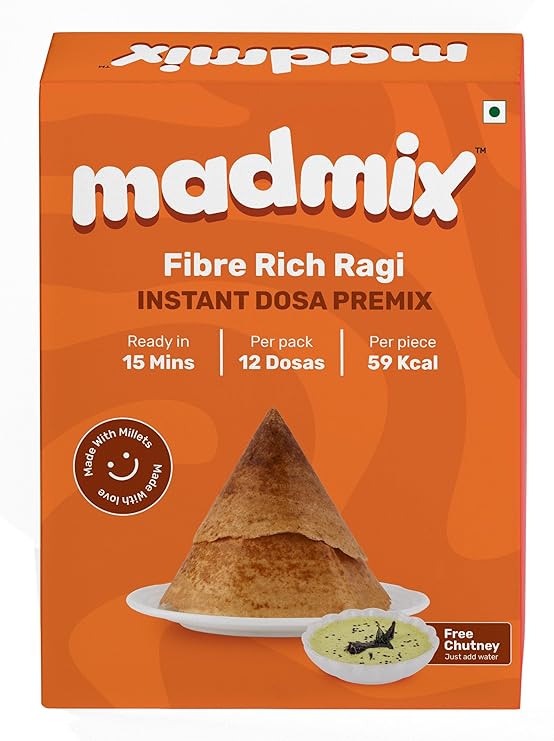 Fibre Rich Ragi Dosa Premix with Free Chutney - 270gm